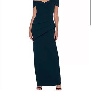Xscape Elegant Off-Shoulder Maxi Dress